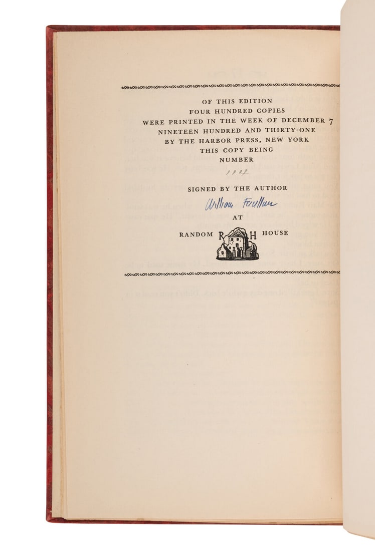 FAULKNER, William (1897-1962). Idyll in the Desert. New York: Random House, 1931. (1 of 1)