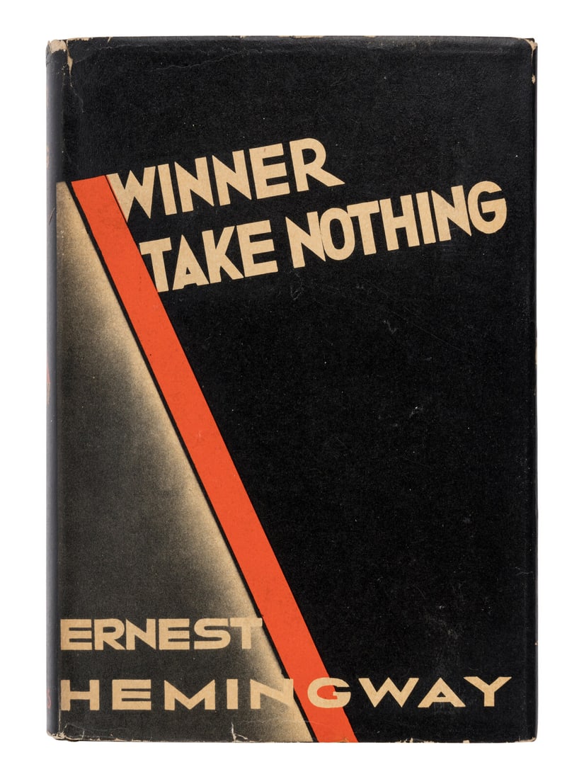HEMINGWAY, Ernest. Winner Take Nothing. FIRST EDITION, FIRST PRINTING. FIRST ISSUE DUST JACKET. (1 of 2)