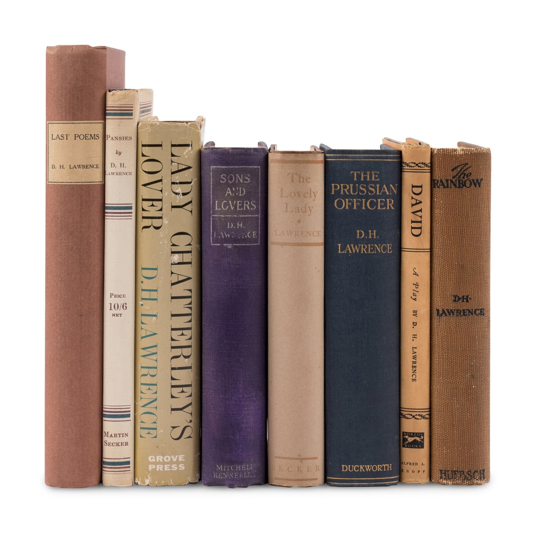 LAWRENCE, D.H. (1885-1930). A group of 8 FIRST EDITIONS, comprising: (1 of 1)