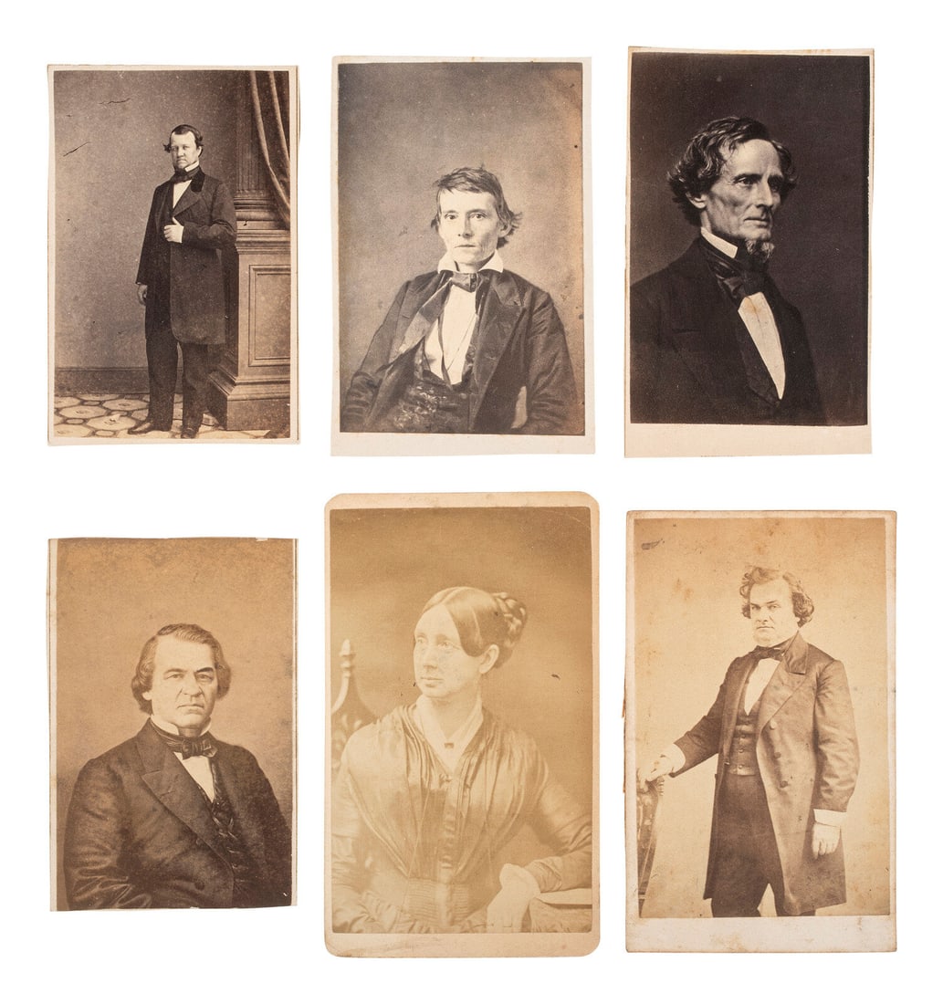 [CIVIL WAR] – [POLITICS]. A group of 18 CDVs of Union and Confederate personalities, incl. (1 of 4)