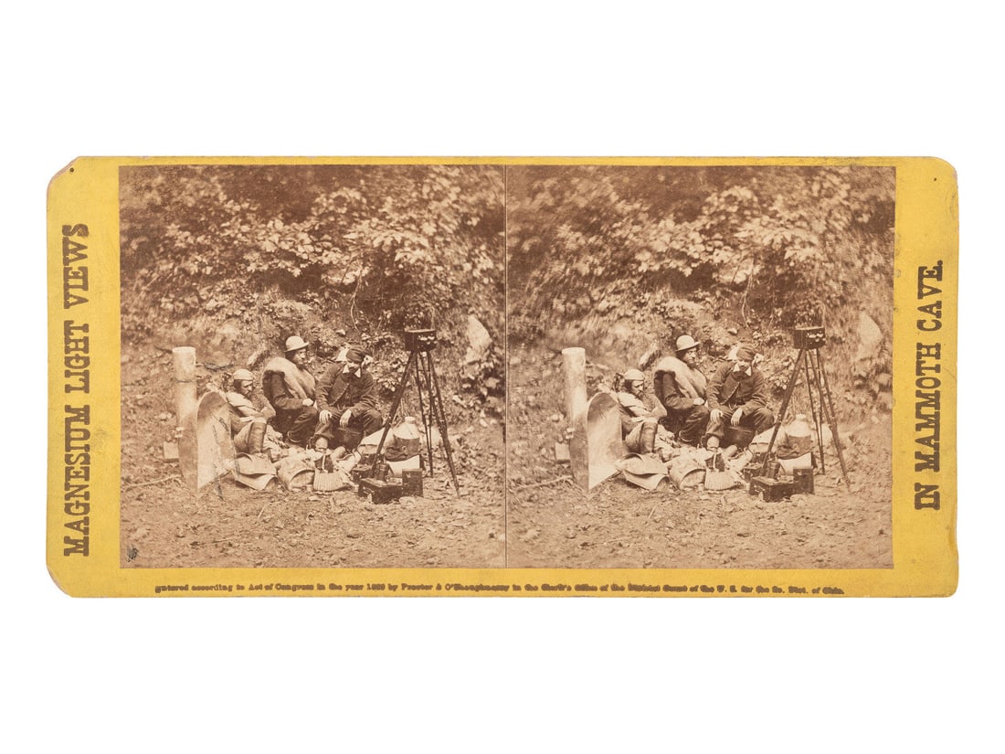 [EARLY PHOTOGRAPHY - MAMMOTH CAVE, KY]. WALDACK, Charles (1828-1882), photographer. A set of 42 (1 of 12)