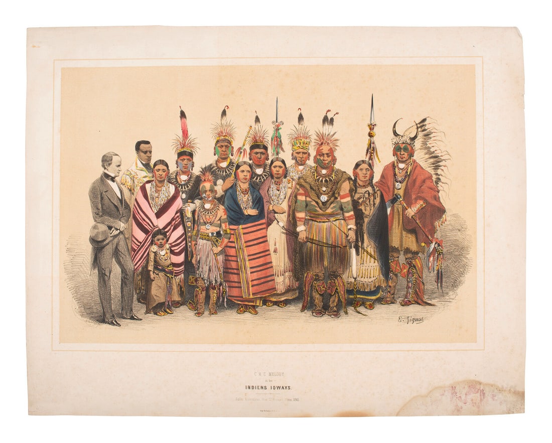 [NATIVE AMERICANS]. SIGNOL, Emile, artist. C.H.C. Melody et les Indiens Ioways. Paris: Bertauts, (1 of 3)
