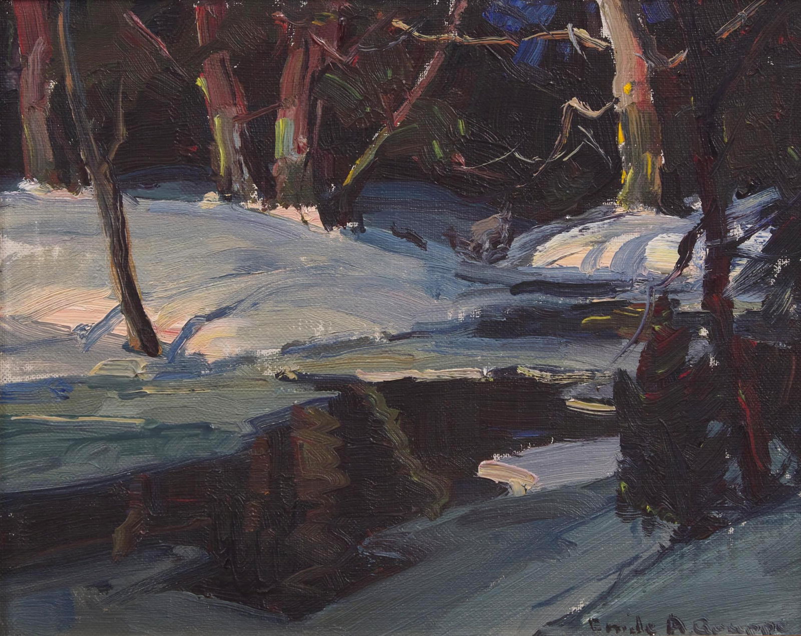 Emile Albert Gruppé (American, 1896–1978) - Frozen River (1 of 2)