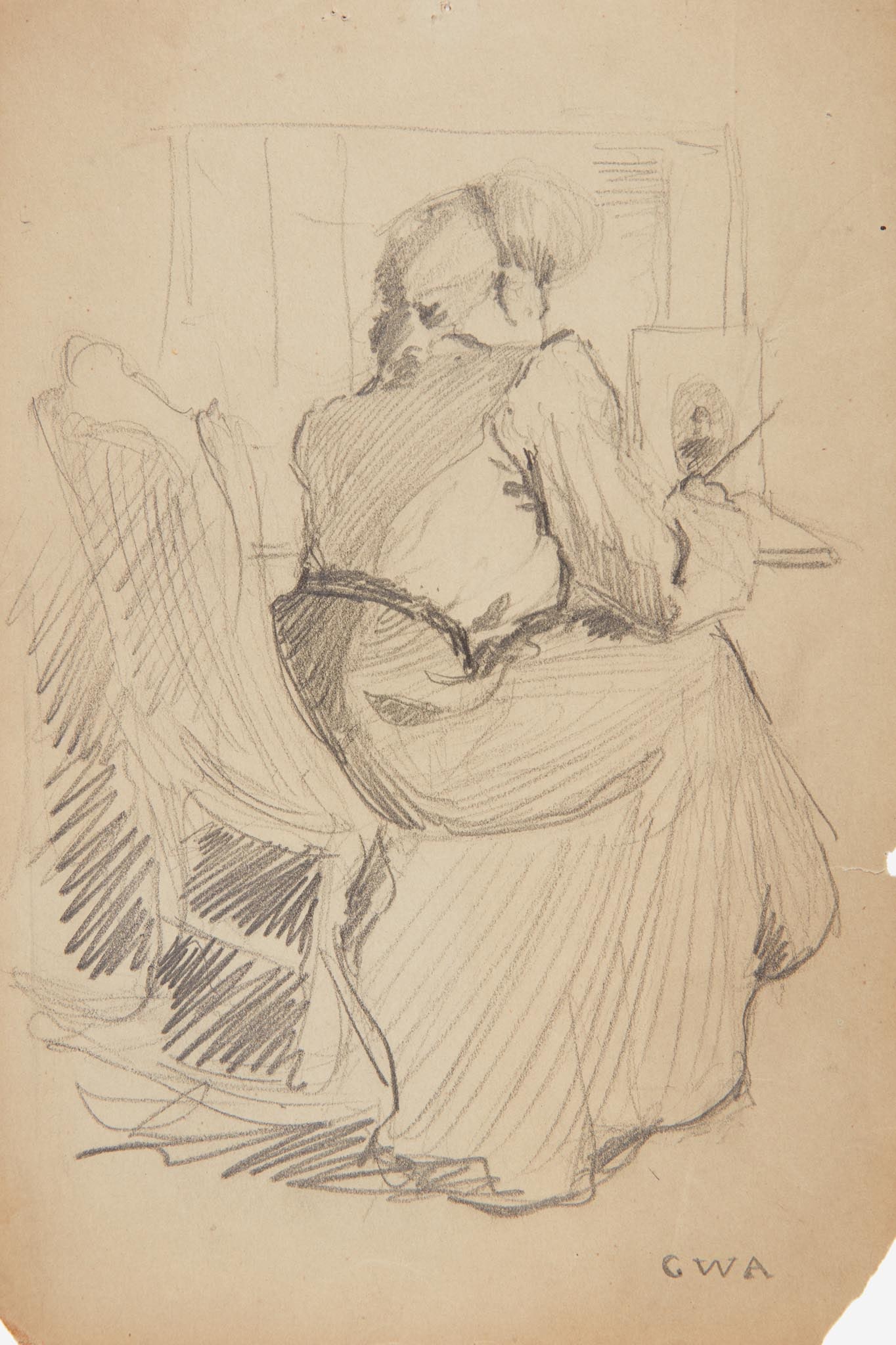 Clifford W. Ashley (American, 1881-1947) - Woman Writing at Desk (1 of 1)