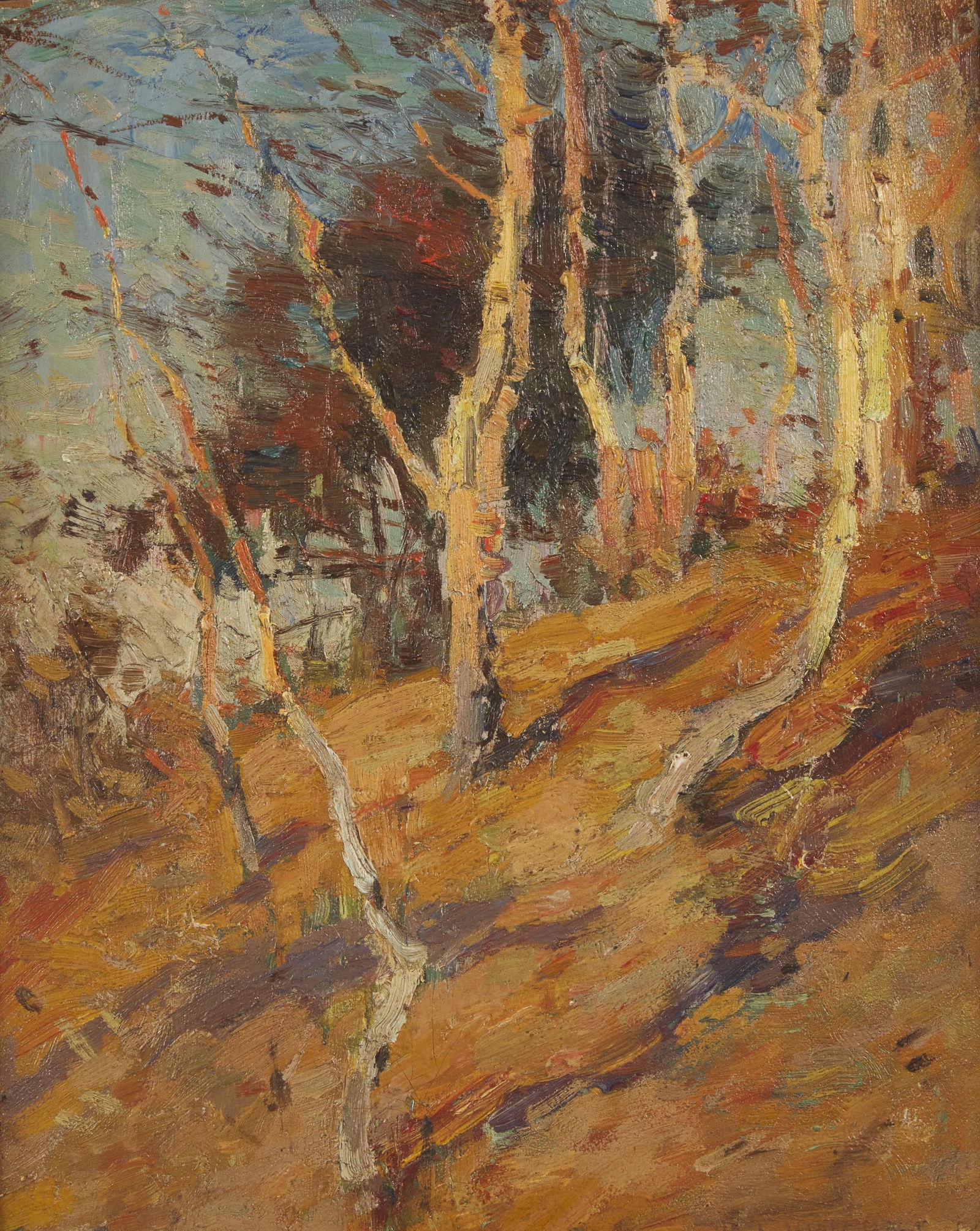 Harry Aiken Vincent (American, 1864-1931) - Grove of Trees, Autumn (1 of 2)