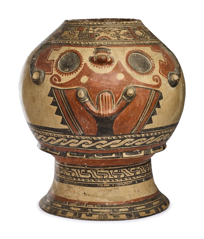 A Choratega Polychrome Effigy Vessel (1 of 4)
