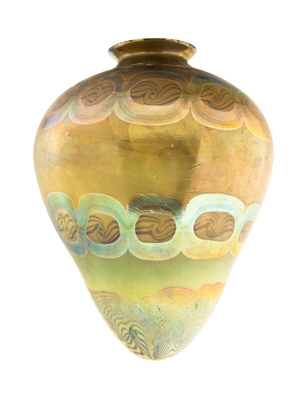 An Iridescent Glass Pendant Fixture (1 of 2)