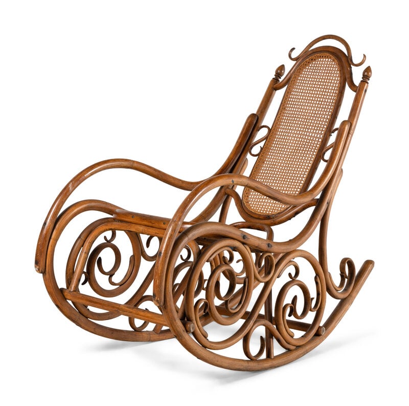 A Bentwood Armchair: A Bentwood Armchair 20th Century Height 46 x width 24 x depth 50 inches. This lot is located in Chicago.
