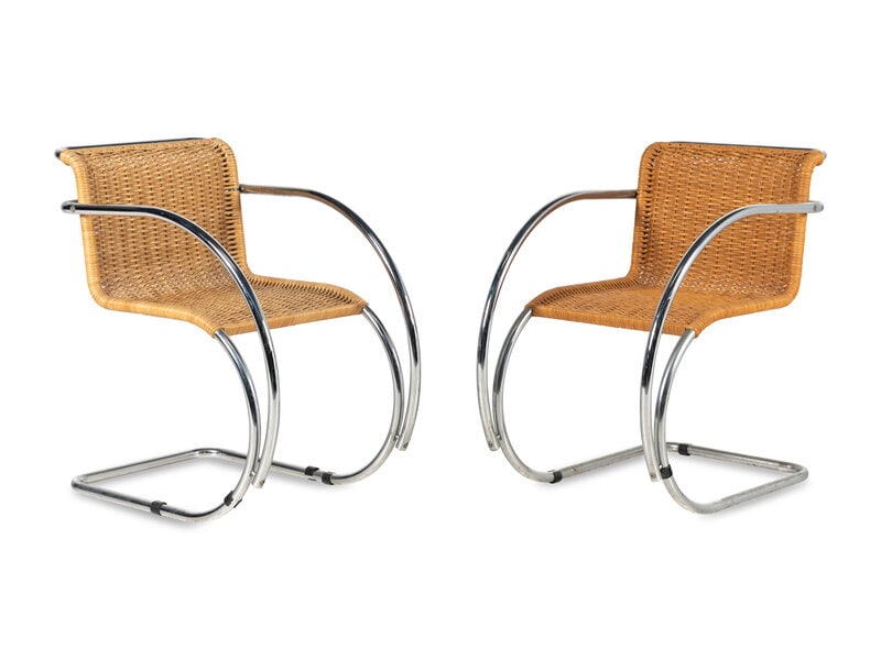 A Pair of Mies Van Der Rohe MR-10 Cantilever Chairs (1 of 5)