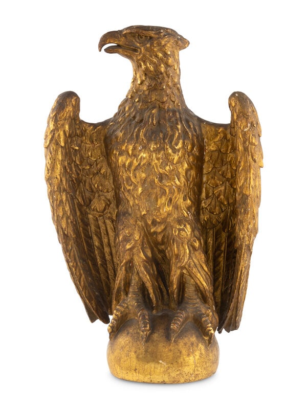A Carved Gilt Pine Eagle Newel Post Final (1 of 4)