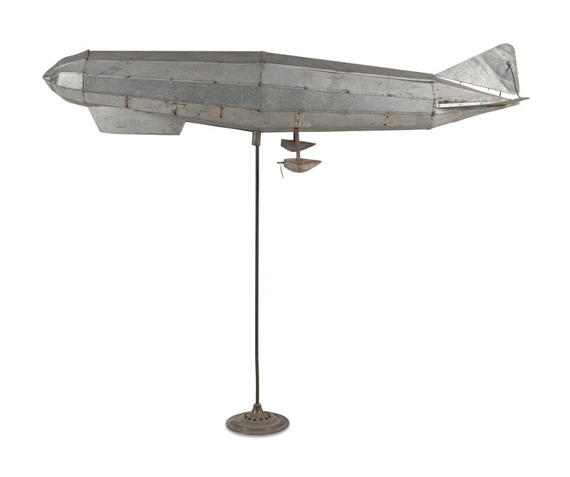 A Large Sheet Metal Floating Zeppelin Toy (1 of 5)