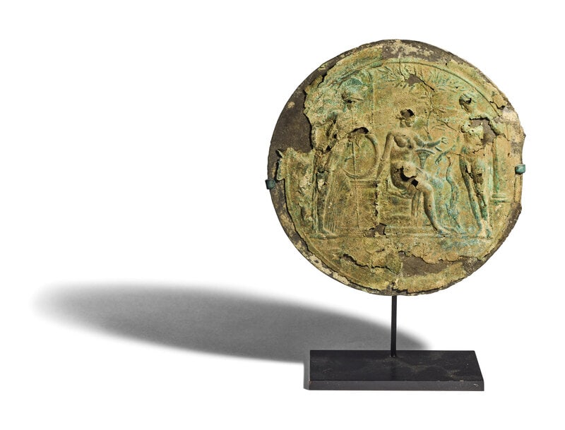 A Roman Bronze Mirror Depicting the Judgement of Paris (1 of 4)