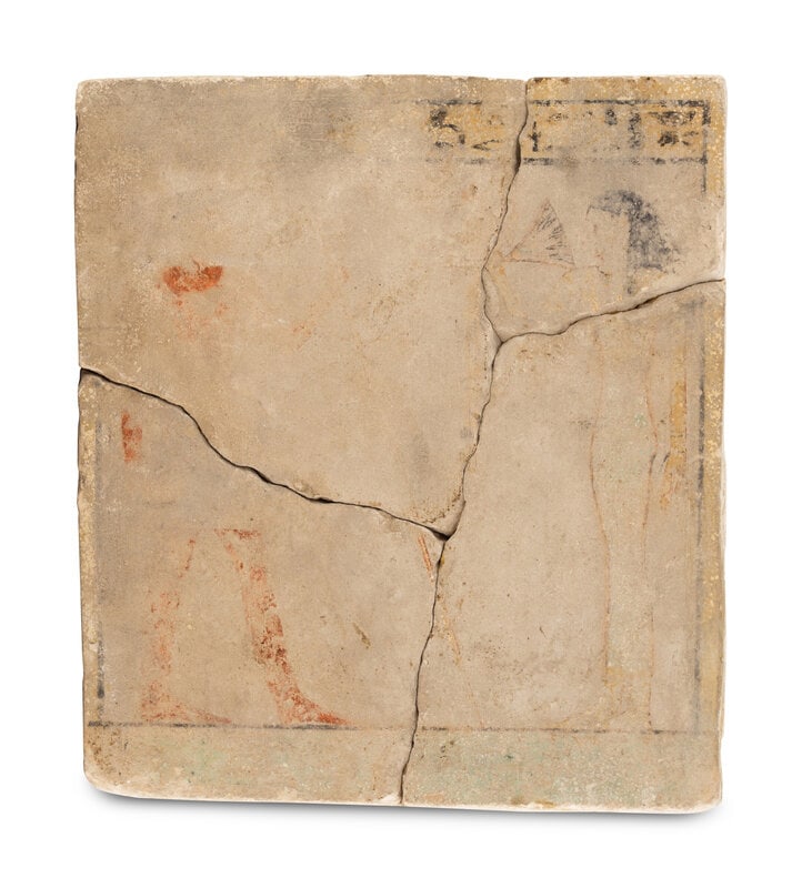 A Painted Limestone Wall Fragment (1 of 2)