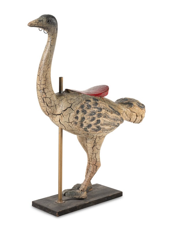 A Carved and Painted Wood Ostrich Carousel Figure (1 of 5)