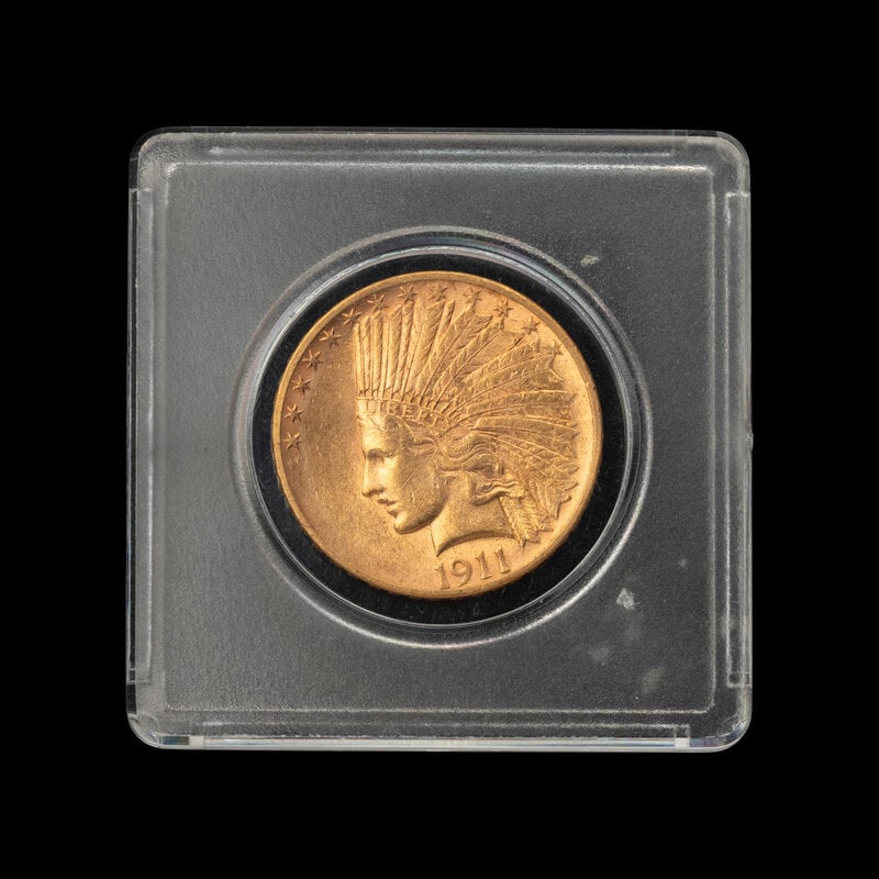 A 1911 Indian Head $10 Gold Coin  (1 of 2)