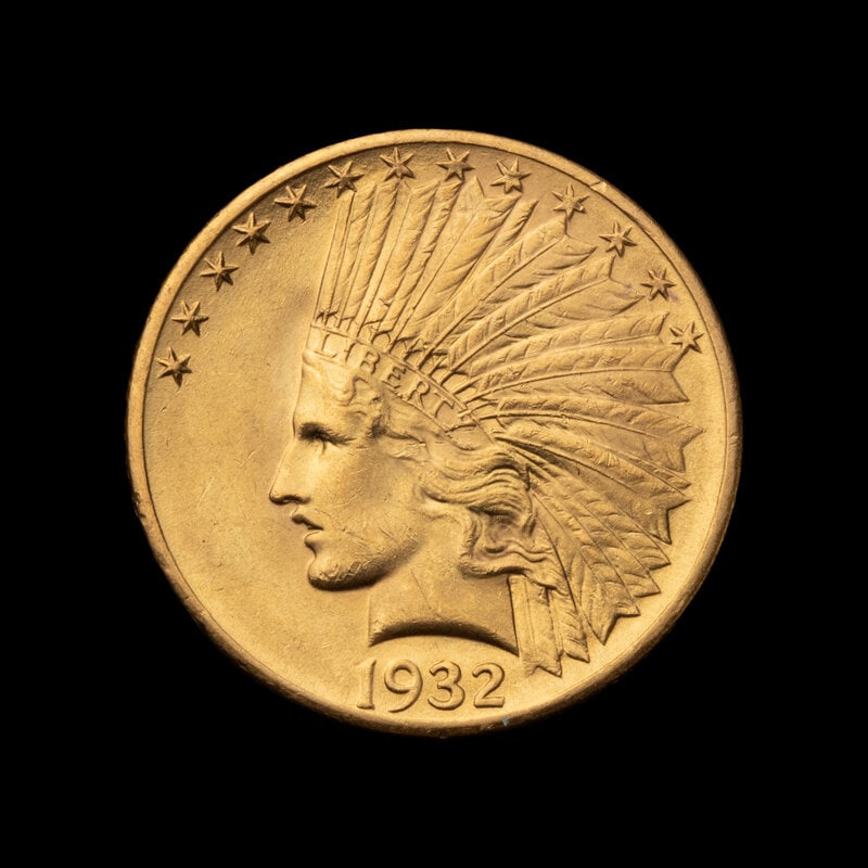 A 1932 Indian Head $10 Gold Coin (1 of 2)