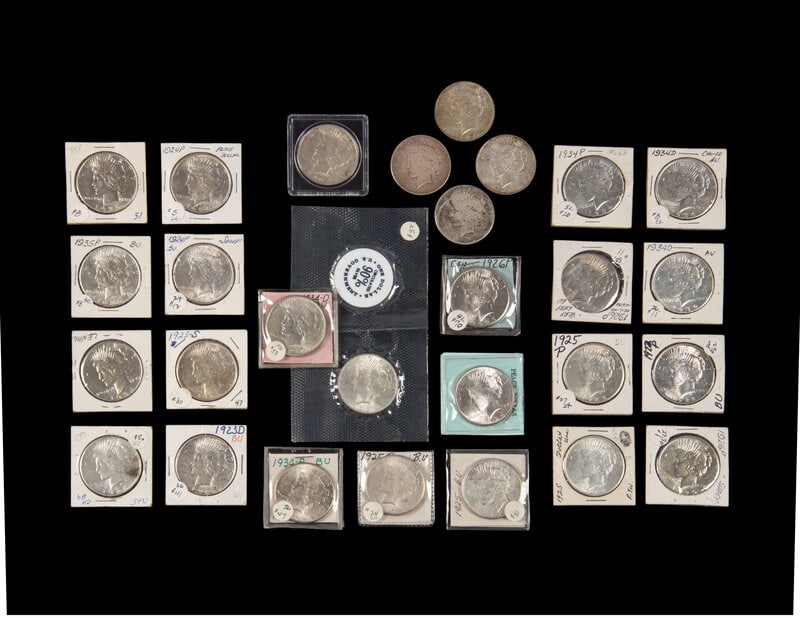 A Group of Twenty-Eight Peace $1 Coins (1 of 2)