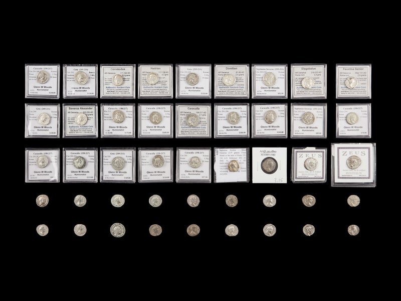 [ANCIENT] A Large Collection of Forty-Five Roman Empire Ar Denarius Coins (1 of 2)