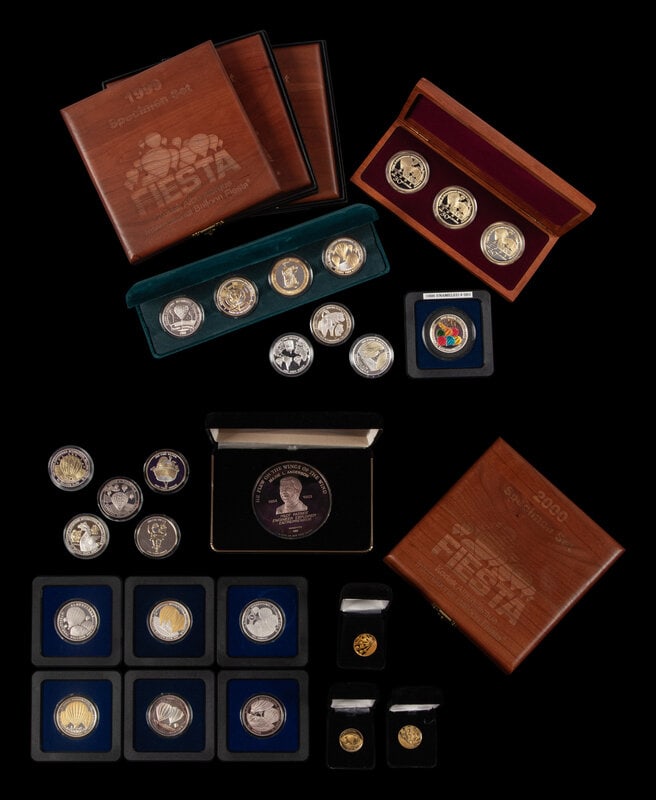 [PRIVATE ISSUE] A Large Collection of Albuquerque Balloon Fiesta Commemorative Silver 1 ozt. Proof R (1 of 4)