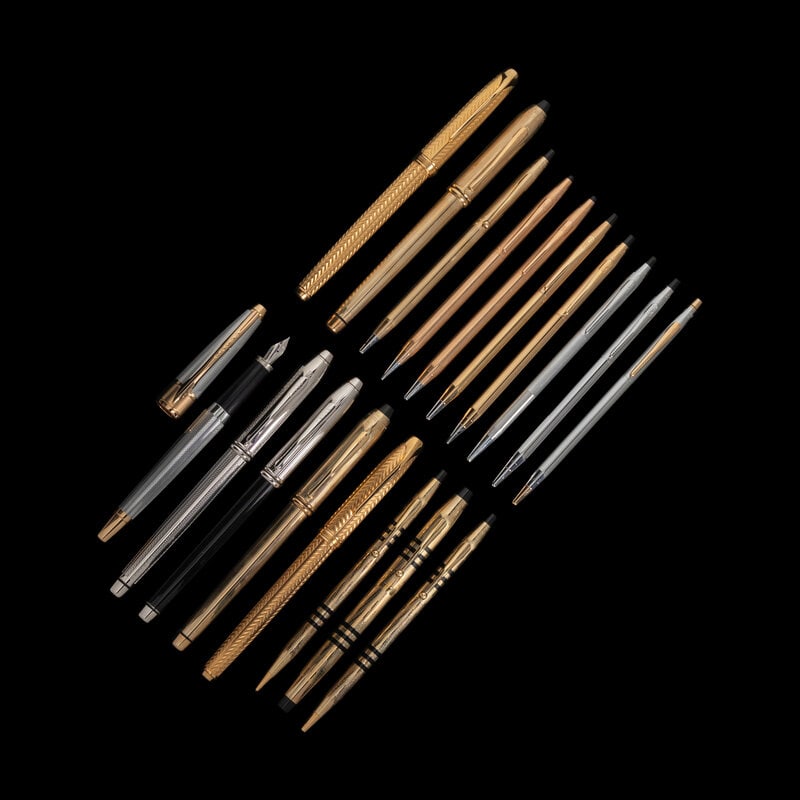 A Group of Eighteen Parker Writing Instruments (1 of 1)