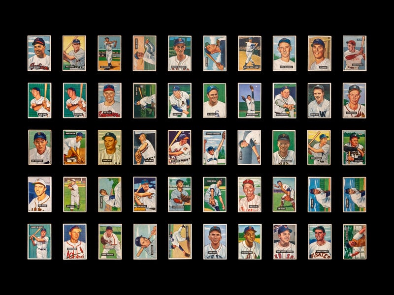 A Group of 173 1951 Bowman Baseball Cards (1 of 10)