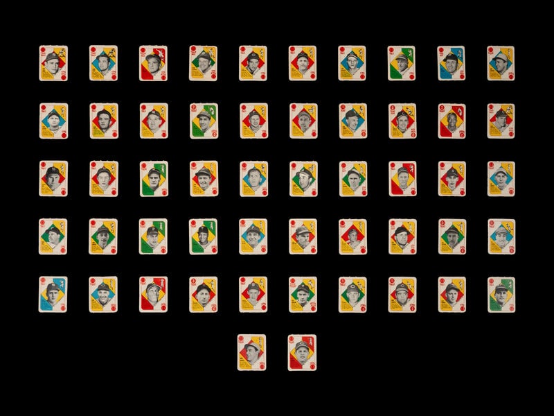 A Complete Set of 1951 Topps Red Back Baseball Cards (52): A Complete Set of 1951 Topps Red Back Baseball Cards (52) This lot is located in Chicago. Property from a Private Collector, St. Louis