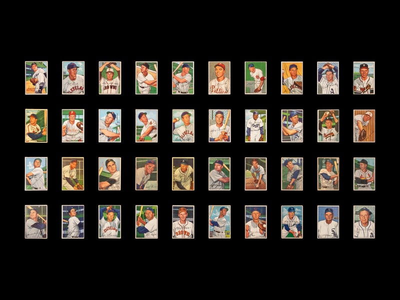 A Group of 81 1952 Bowman Baseball Cards Including Multiple Hall of Famers (1 of 4)