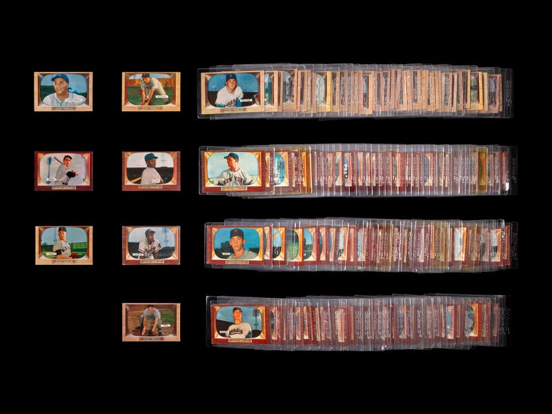 A Group of 195 1955 Bowman Baseball Cards (1 of 2)