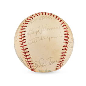 A 1961 Pittsburgh Pirates Reunion Team Signed Autograph Baseball Featuring Lloyd Waner (Beckett Auth (1 of 6)