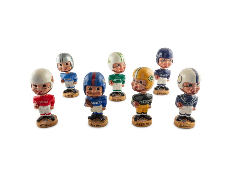 A Group of Seven Vintage NFL Bobblehead Nodder Figures (1 of 3)