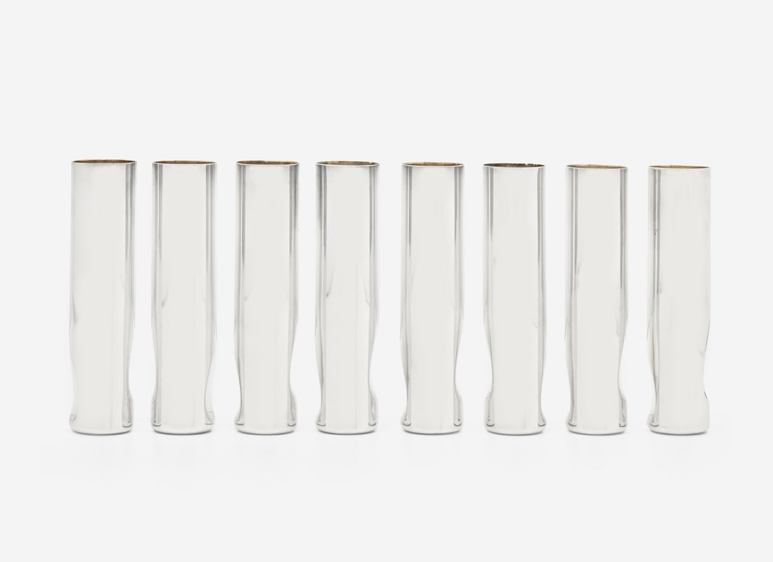 A Set of Eight Tiffany and Co. Silver Bud Vases (1 of 3)