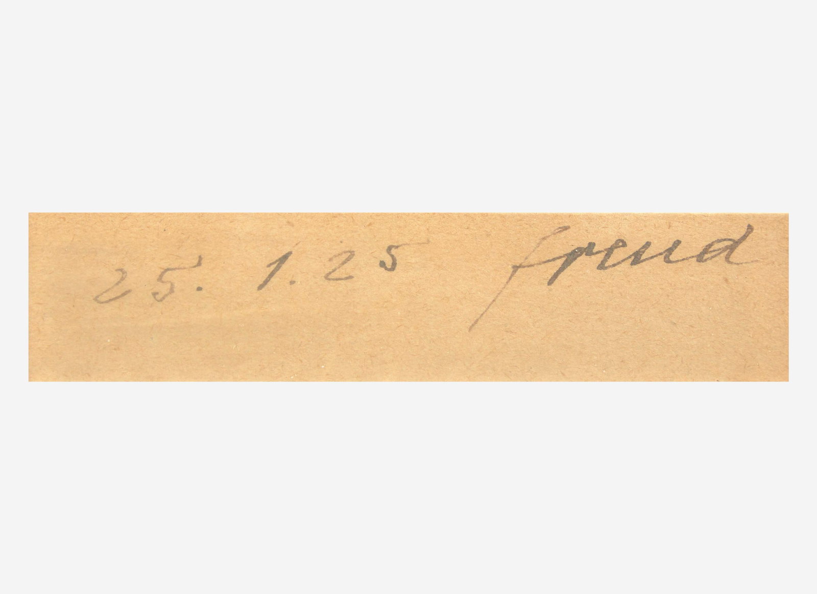 [Psychology] Freud, Sigmund: Cut signature (1 of 2)