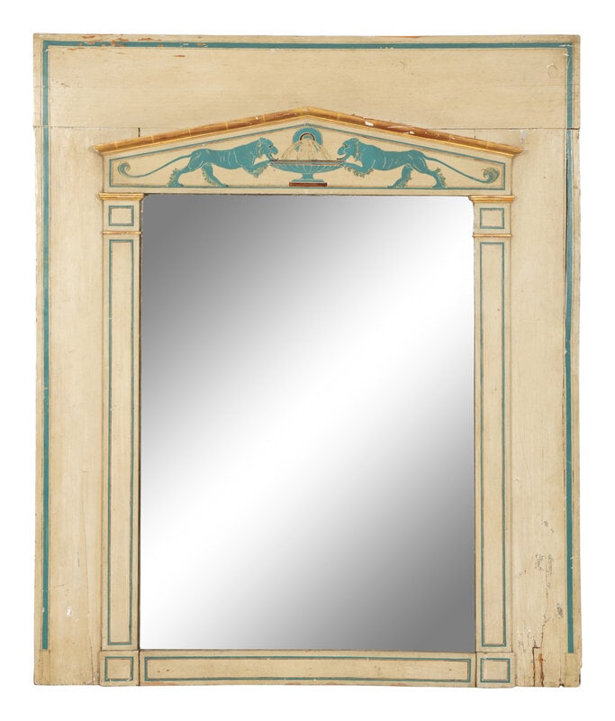 A Northern European Neoclassical Painted Overmantel Mirror (1 of 11)