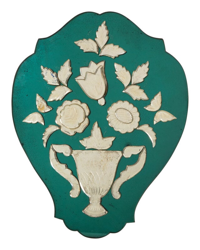 An Art Deco Venetian Style Mirrored Glass Wall Plaque (1 of 10)