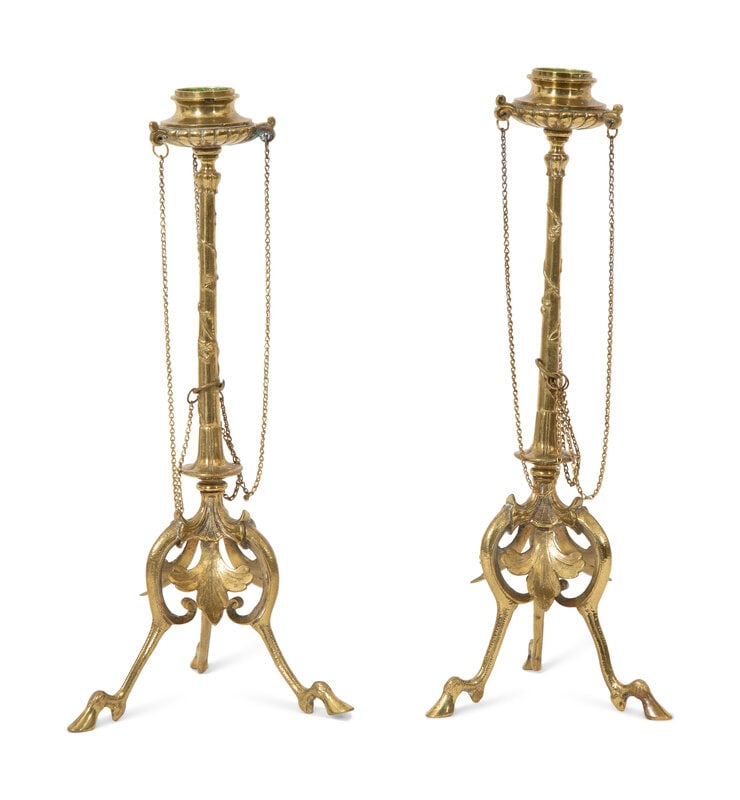 A Pair of English Brass Candlesticks (1 of 12)