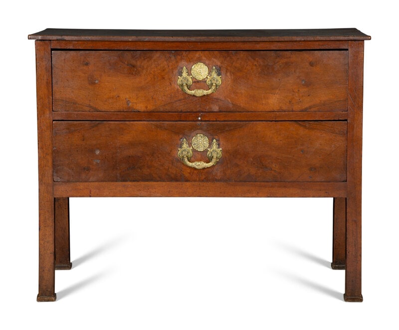 A Continental  Walnut Two-Drawer Commode (1 of 5)