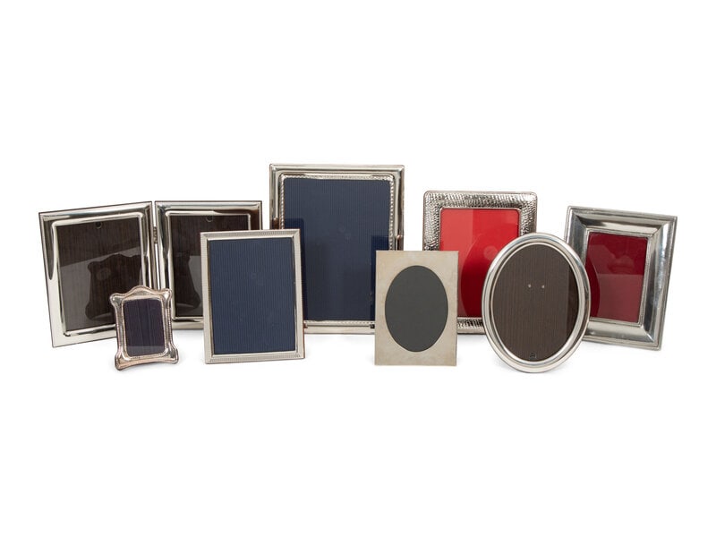 Eight Silvered Metal Picture Frames (1 of 3)