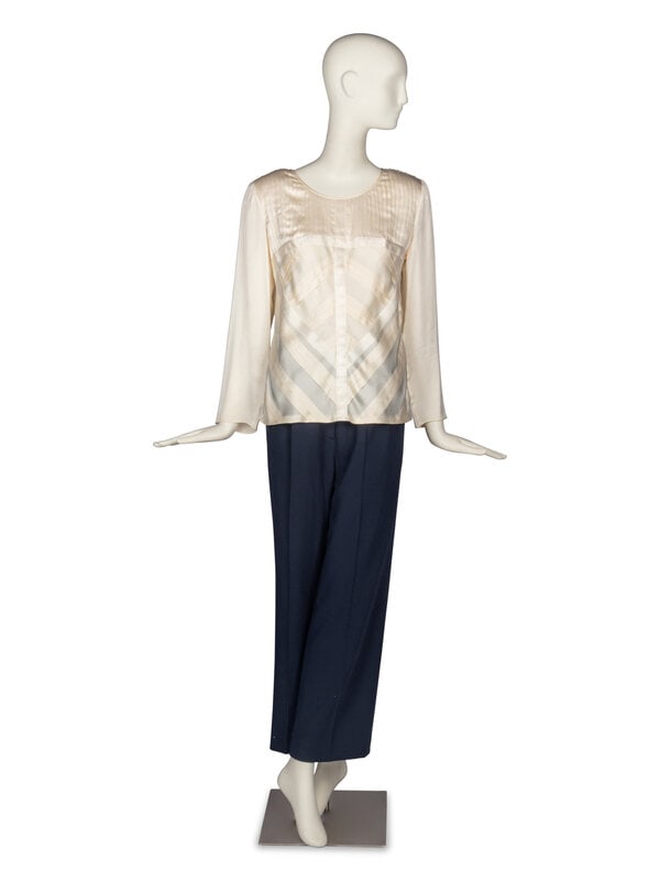 Chanel Silk Blouse and Wool Pants (1 of 4)