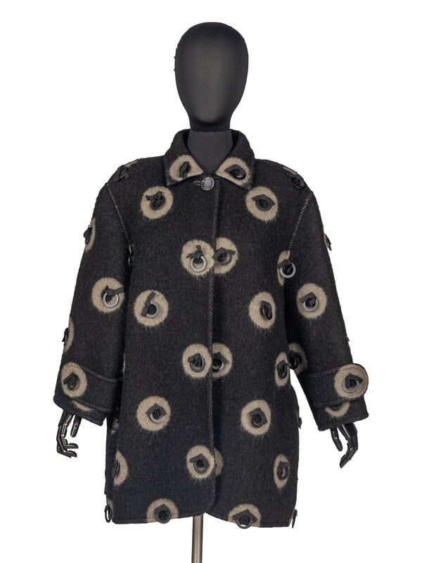 Geoffrey Beene Ring-Pattern Blanket Coat, Fall 1996 (1 of 4)