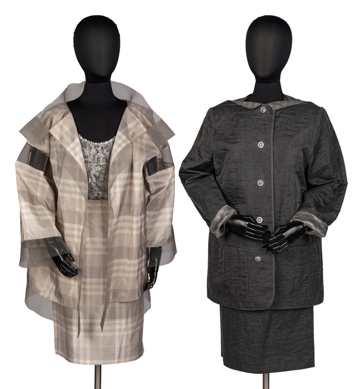 Two Three-Piece Ensembles and Skirt by Geoffrey Beene (1 of 4)