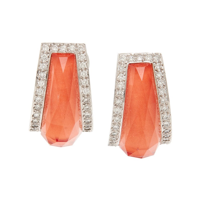 STEPHEN WEBSTER, QUARTZ AND DIAMOND 'CRYSTAL HAZE' CLIP EARRINGS (1 of 2)