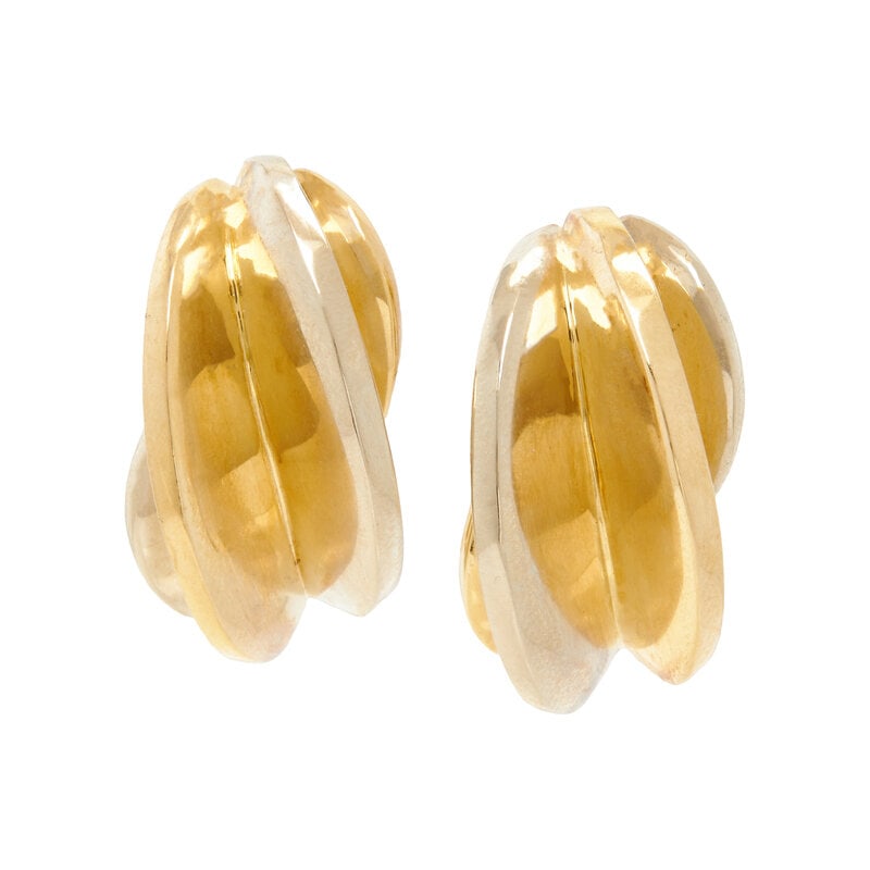 BICOLOR GOLD CLIP EARRINGS (1 of 2)