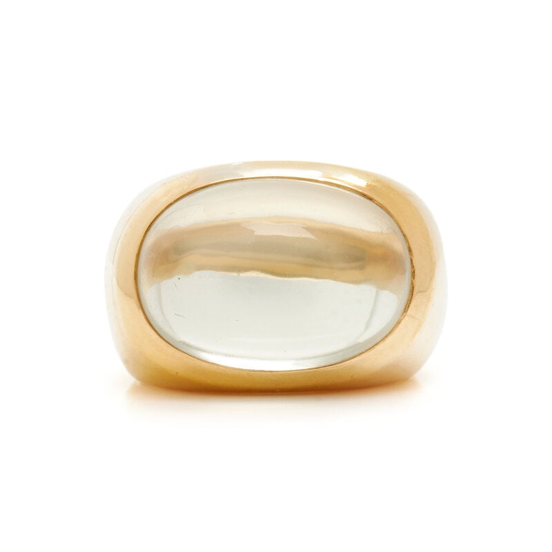 YELLOW GOLD AND MOONSTONE RING (1 of 3)