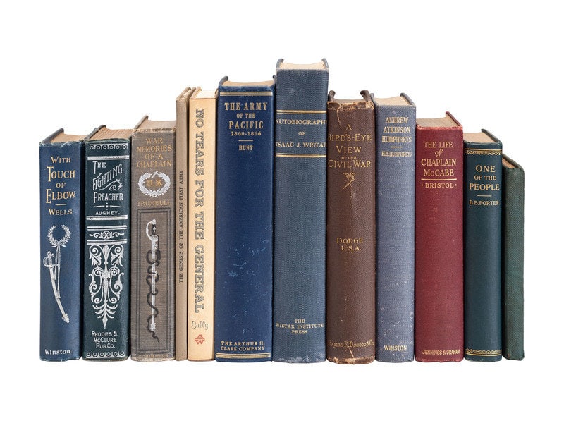 [CIVIL WAR]. Soldiers' memoirs involving the Civil War and other conflicts. Group of 30 works. (1 of 2)