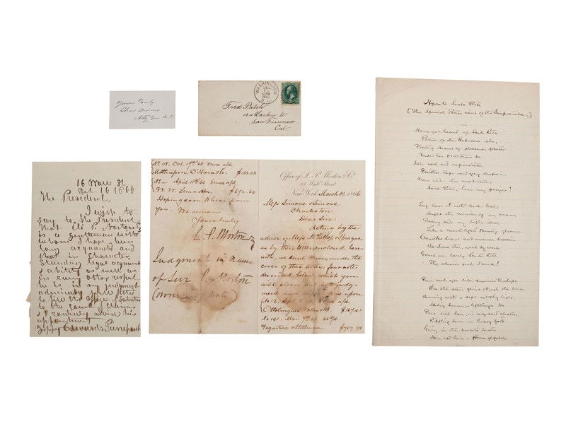 [AUTOGRAPHS]. Signatures of 19th-century American military and political figures. (1 of 20)