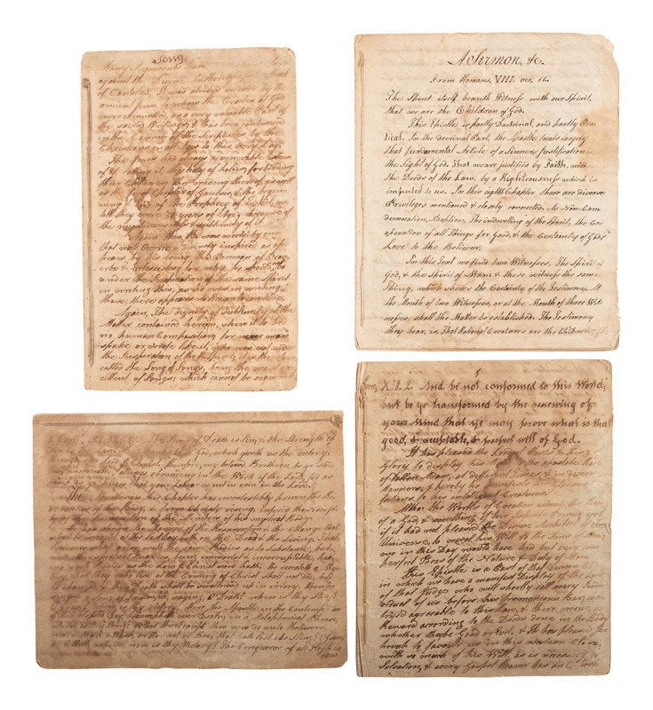 [RELIGION]. Manuscript sermons by the Rev. William Gaston Rosborough (ca 1763-1810). (1 of 4)