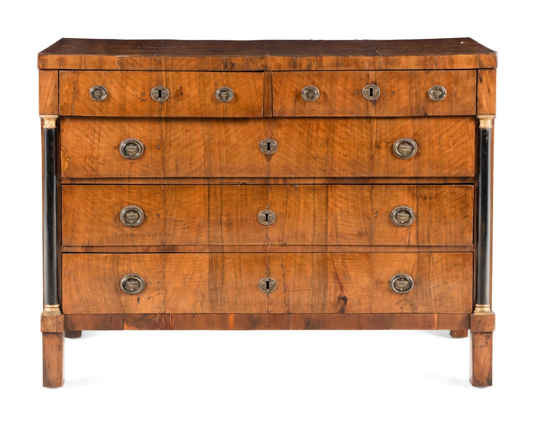 An Empire Walnut and Parcel Ebonized Commode (1 of 4)