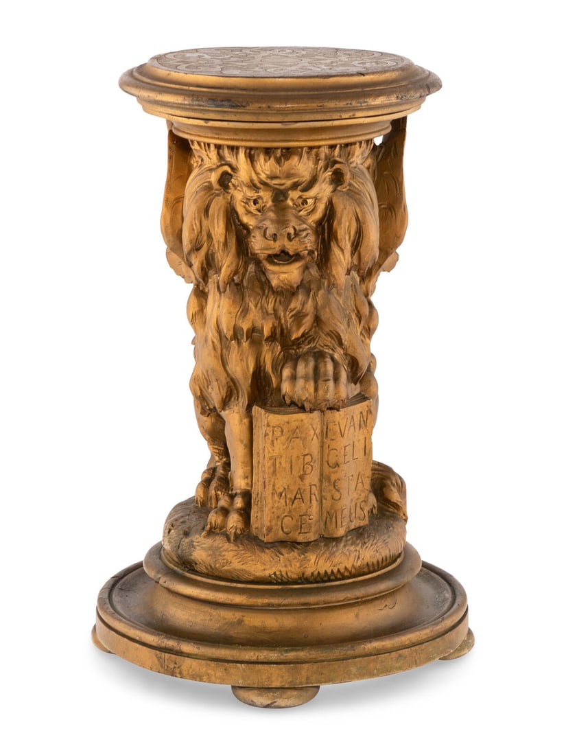 A Continental Carved Giltwood Griffon Stool (1 of 3)