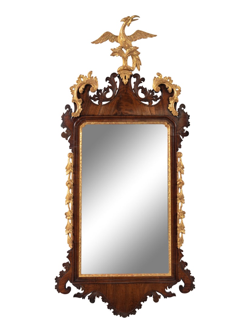 A George III Mahogany and Parcel Gilt Mirror (1 of 7)