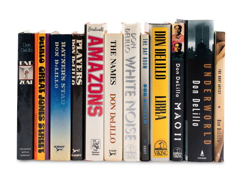 DELILLO, Don. A group of 12 FIRST EDITIONS, MANY INSCRIBED to the author Burt Britton.  (1 of 1)